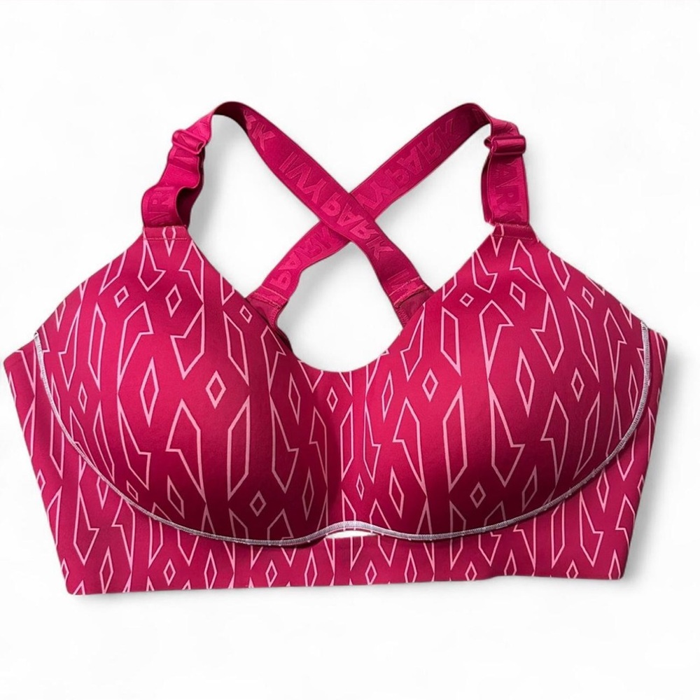 Adidas x IVY PARK Monogram Cutout Bra 2XL Bold Pink Sports Bra Medium Support